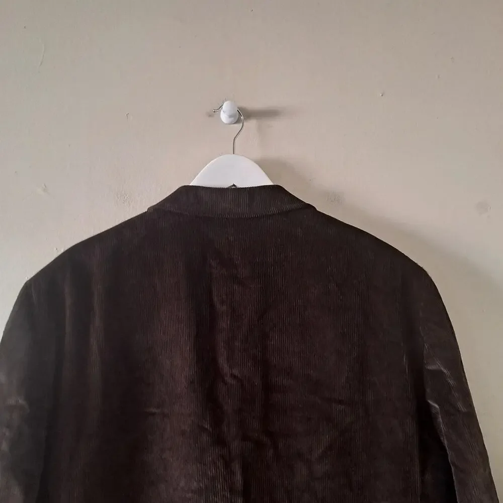 Stafford Brown Corduroy 2-Button Long Sleeve Sports Jacket / Blazer - Size 42S